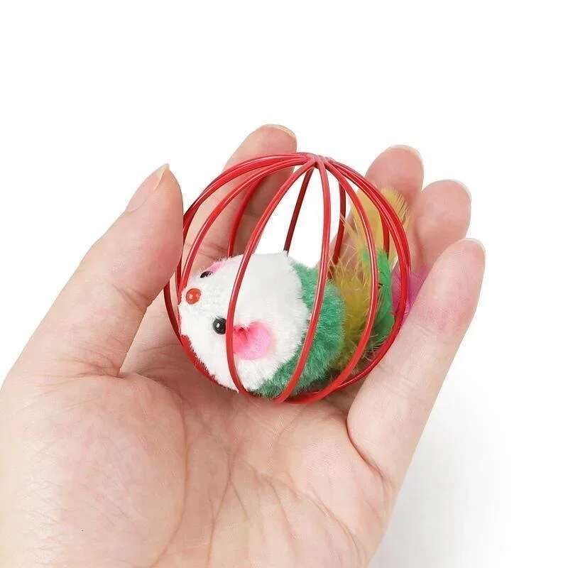 Cat Toy Random Color Mouse Ball Cage Kittens - Pet Supplies and Accessories for Fees