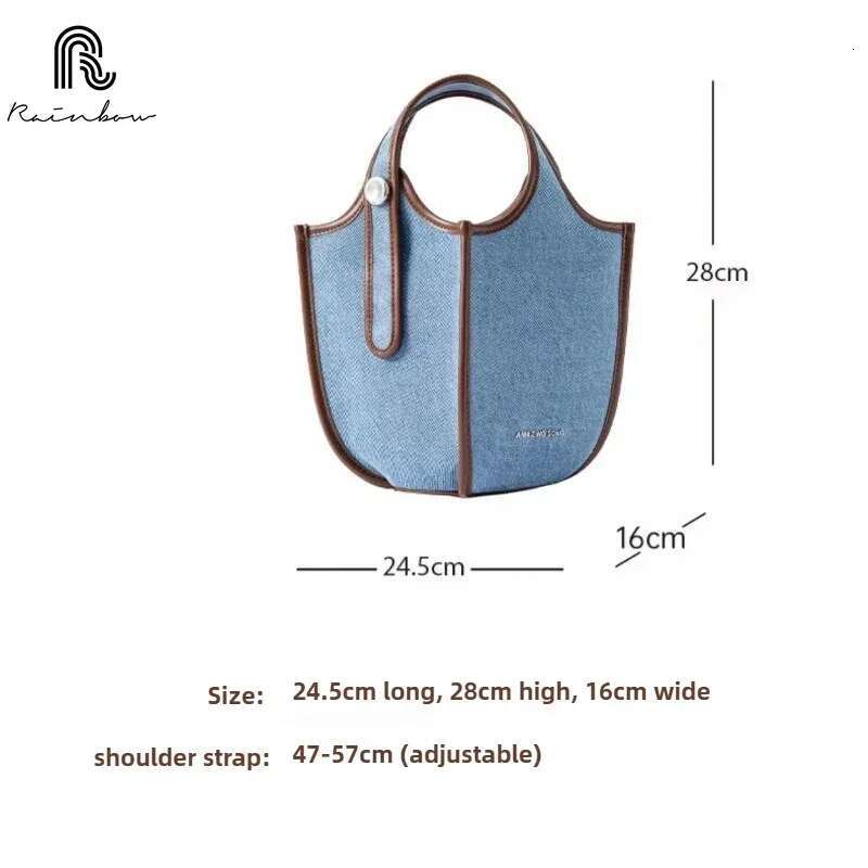 RAINBOW New Niche Fashion Amazing Song Hanging Basket Crossbody Female Casual Handbag Portable One Shoulder Large Women's Bags