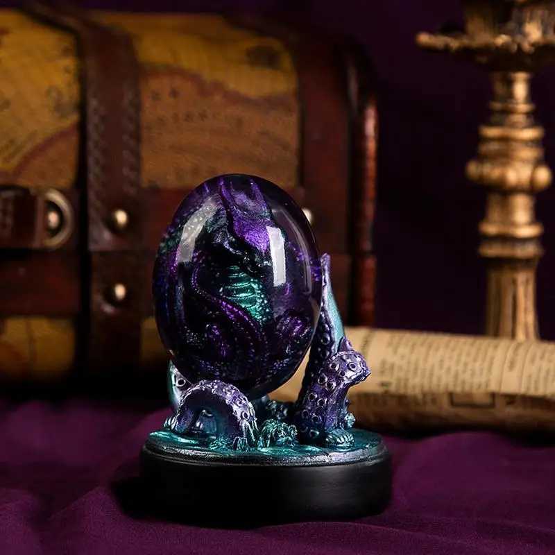 Lava Dragon Egg ple Octopus Eight Cl Base Resin Crafts To Friends For Desktop Ornaments Gifts Free shipping