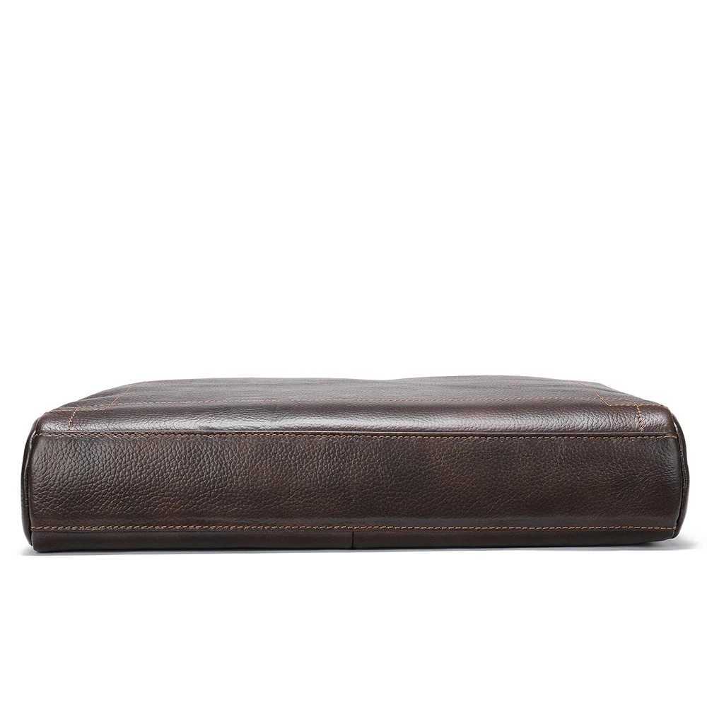 Luufan Soft Mens Business Briefcase Genuine Leather 14 Laptop Handbag Male A4 Document Shoulder Message Computer Bag Work Tote Z250220