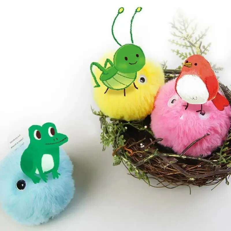 Sound Frogs Birds Chirping Crickets EVA Balls Rolg Cat Plush Soft Self-Heeg Teaser Toys Pet Accessories
