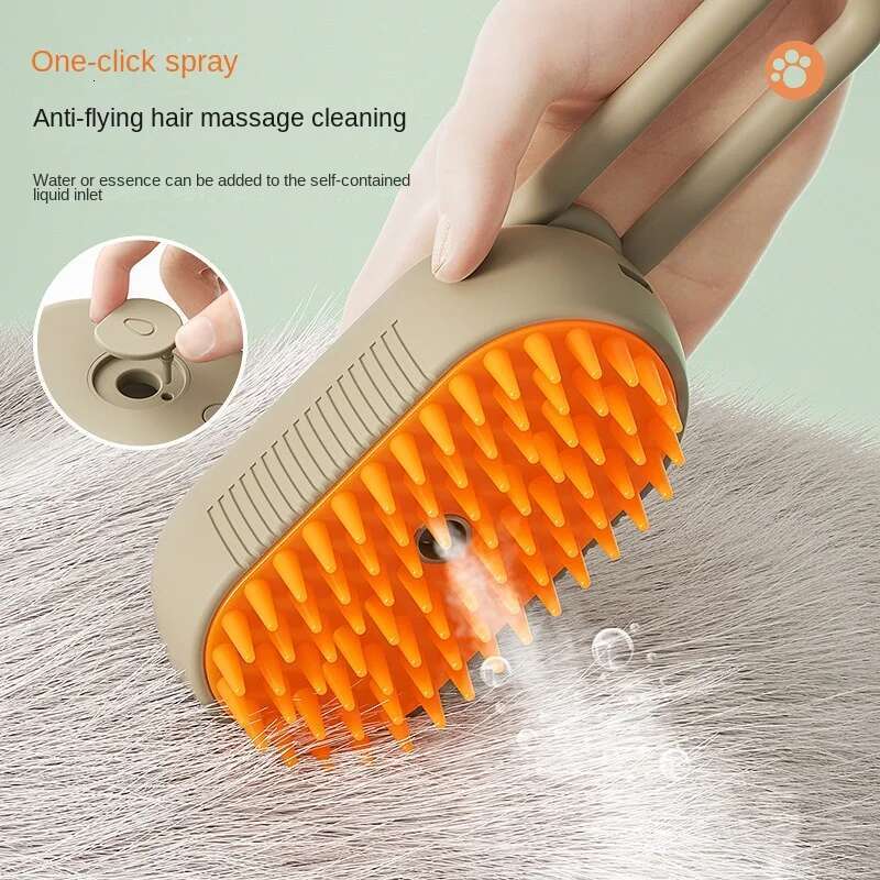 Steam Steamy Dog Brush 3 in 1 Electric Spray Cat Brushes for Massage Pet Grooming Comb Hair Removal Combs