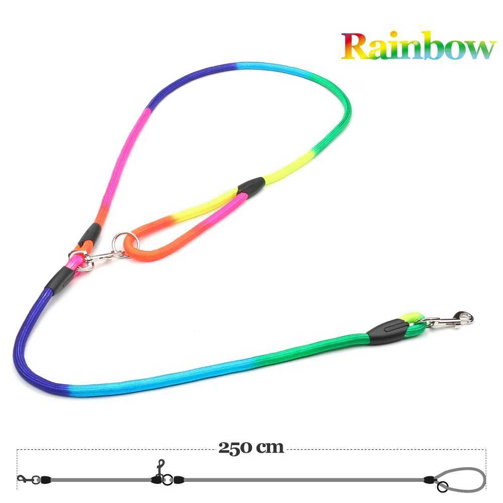 Nylon Dog Leashes Pet Dogs Chain Traction Rope Leads for Running Free Hands Rope Chain for Small Large Dogs Y250704