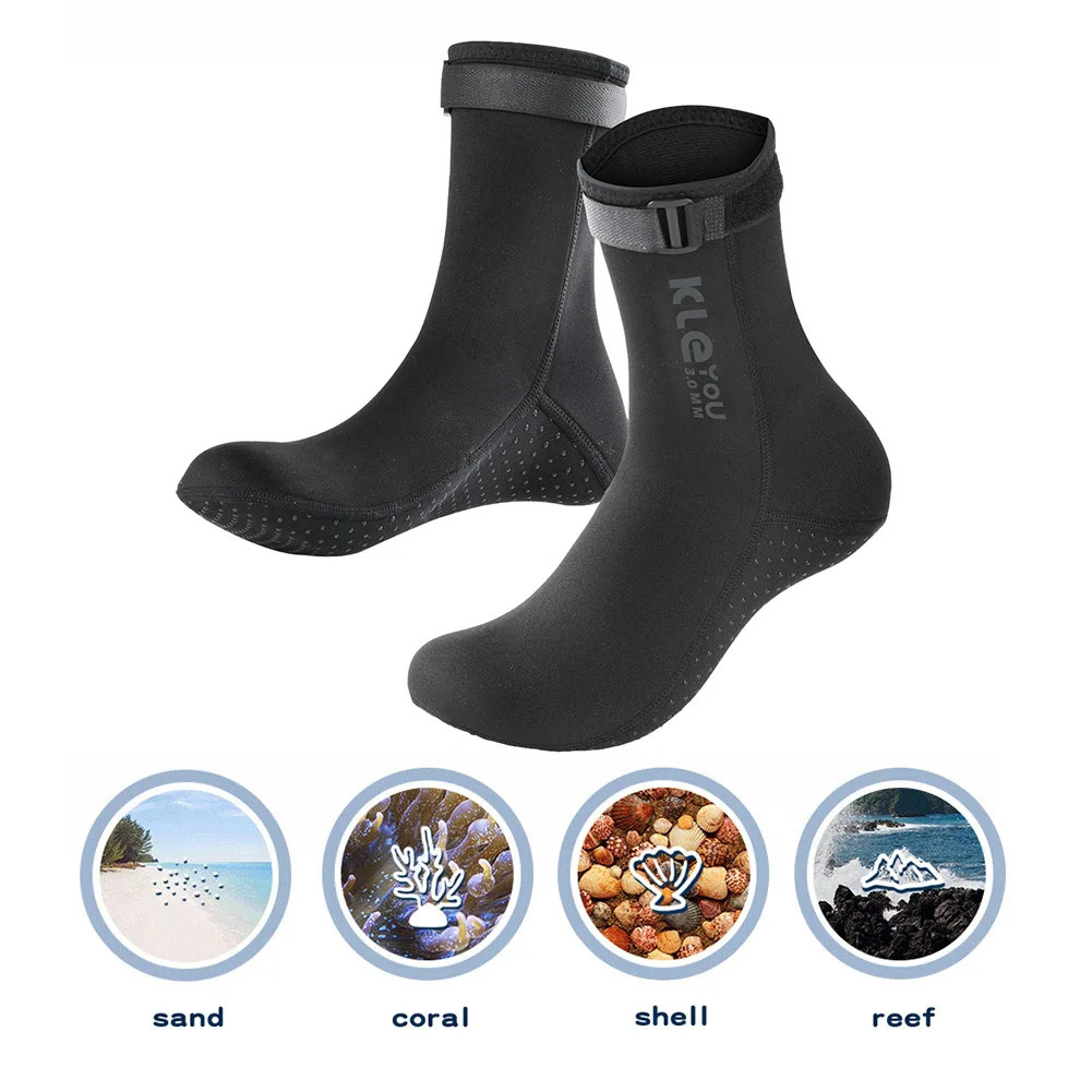 3mm Diving Neoprene Socks Boots Water Shoes Anti Slip Beach Unisex Warm Wetsuit Shoes Snorkel Surfing Swim Socks for Men Women 250221