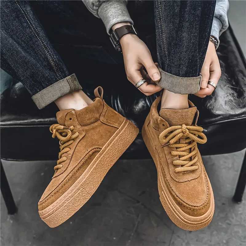 Sports And Loafers Leisure Mens Autumn Sneakers Shoes For Men Skateboard Wear-Resistant NEW Top Thick Bott Fashion Z250221