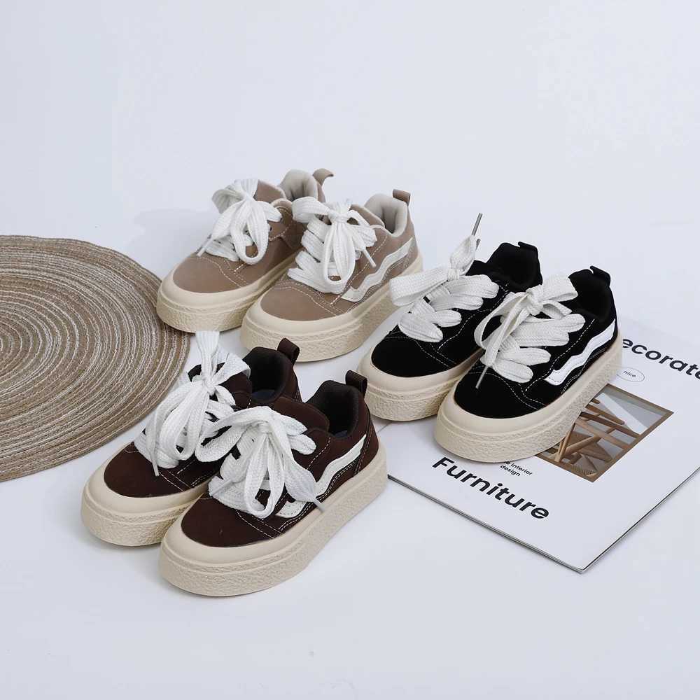 2025 New Boys Girls Canvas Shoes Autumn Childrens School Performance Shoes Babys Children Biscuit Bottom Breathable Kids Shoes M250221