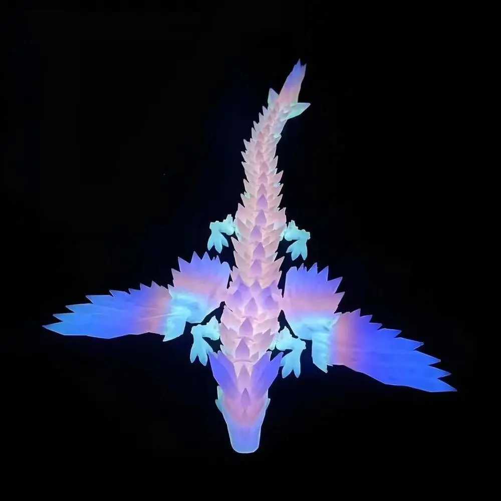 3D Restic Dragon Statue Rotatable Articulated For Landscaping Decoration Printed Figures Animals Kid Gifts Free shipping