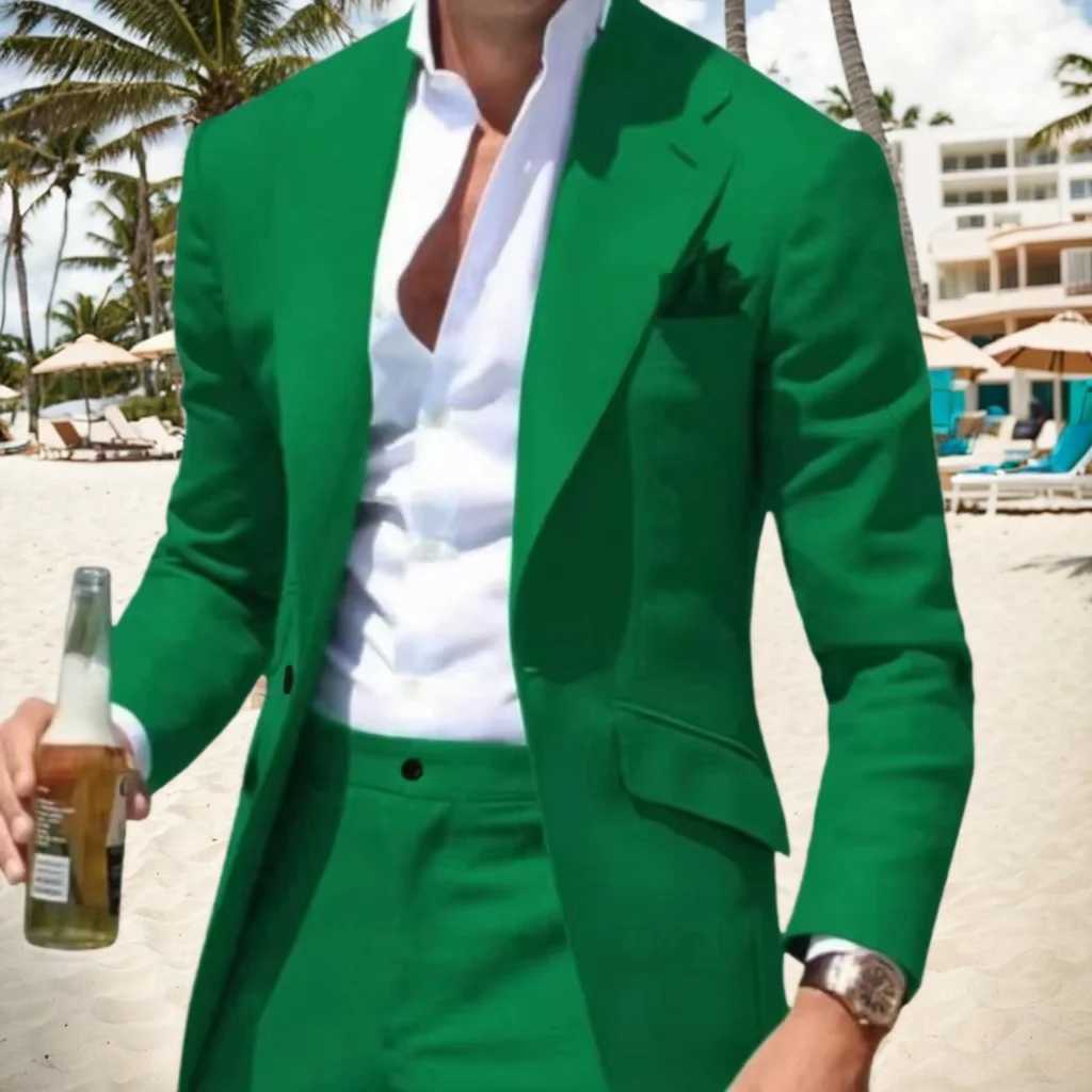 Casual Stylish Mens Suit Notched Lapel 2 Pieces Suits Blazer and Pants Tuxedo for Wedding Performance Business Ceremony DressesXJ250222