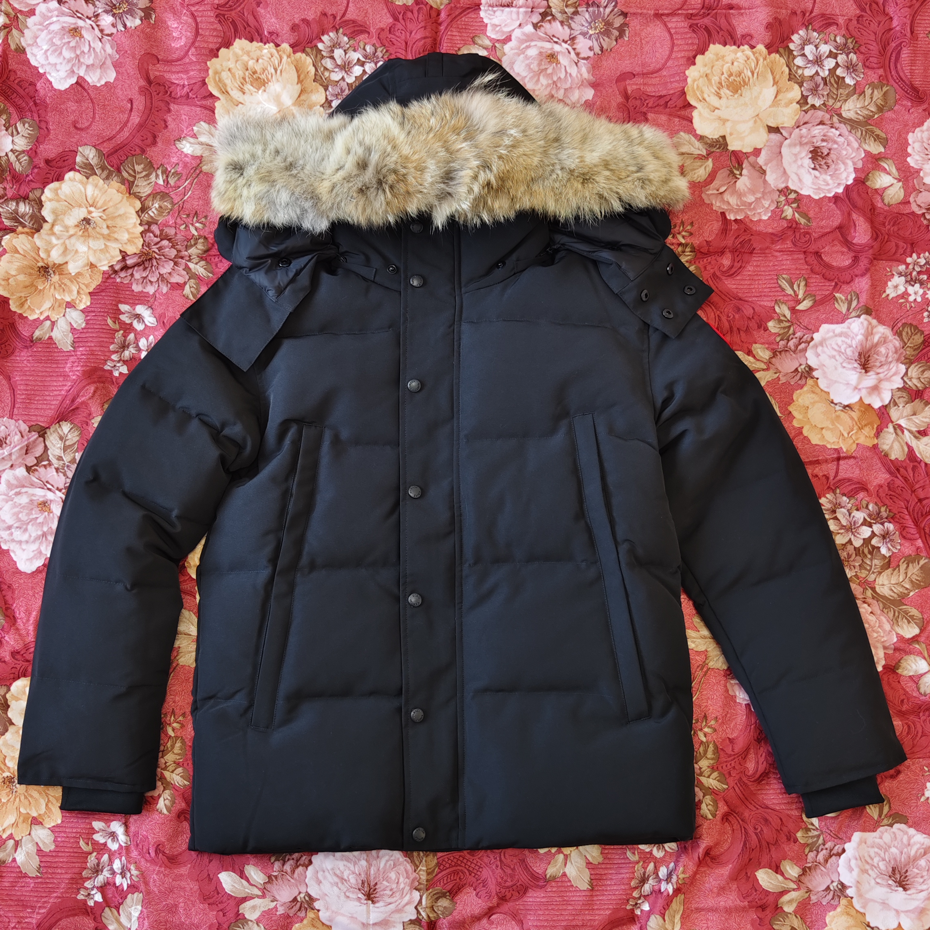 Winter Men Down Jackets Real Coyote Fur Designer Homme Puffer Canada Windbreaker Jassen Outerwear Hooded Fourrure Manteau Down Jacket Coat Hiver Parka Doudoune