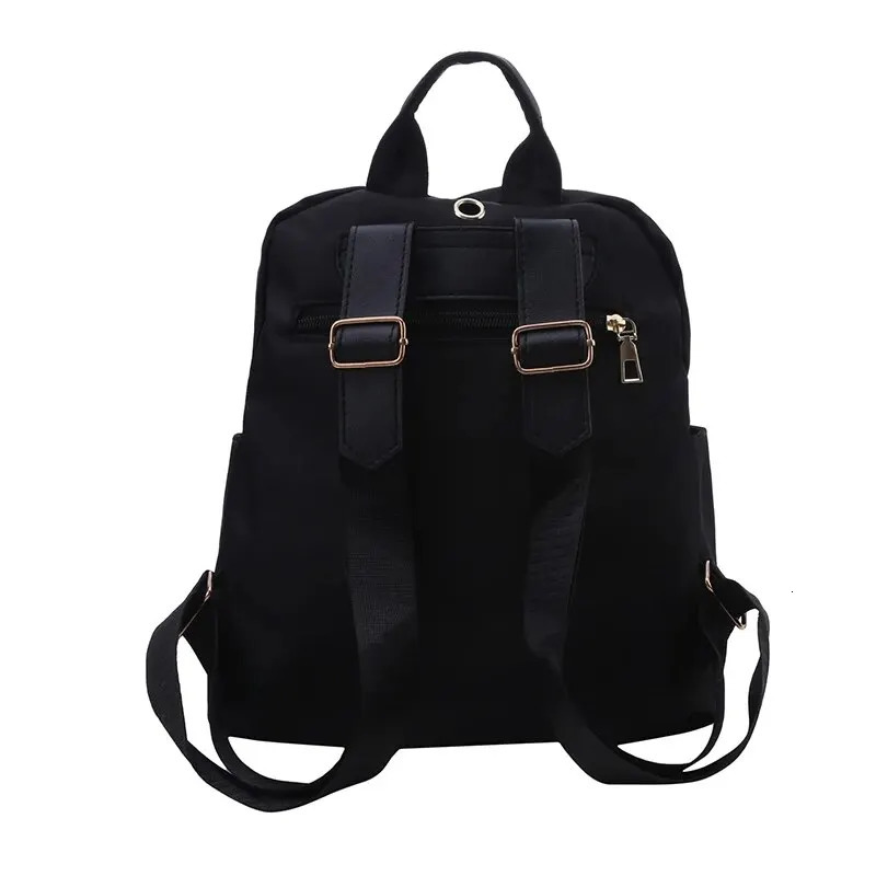 Backpacks Simple Large Capacity Black Travel Bag For Women Solid Harajuku Student Schoolbag Backpack Unisex Bags High Street 250214