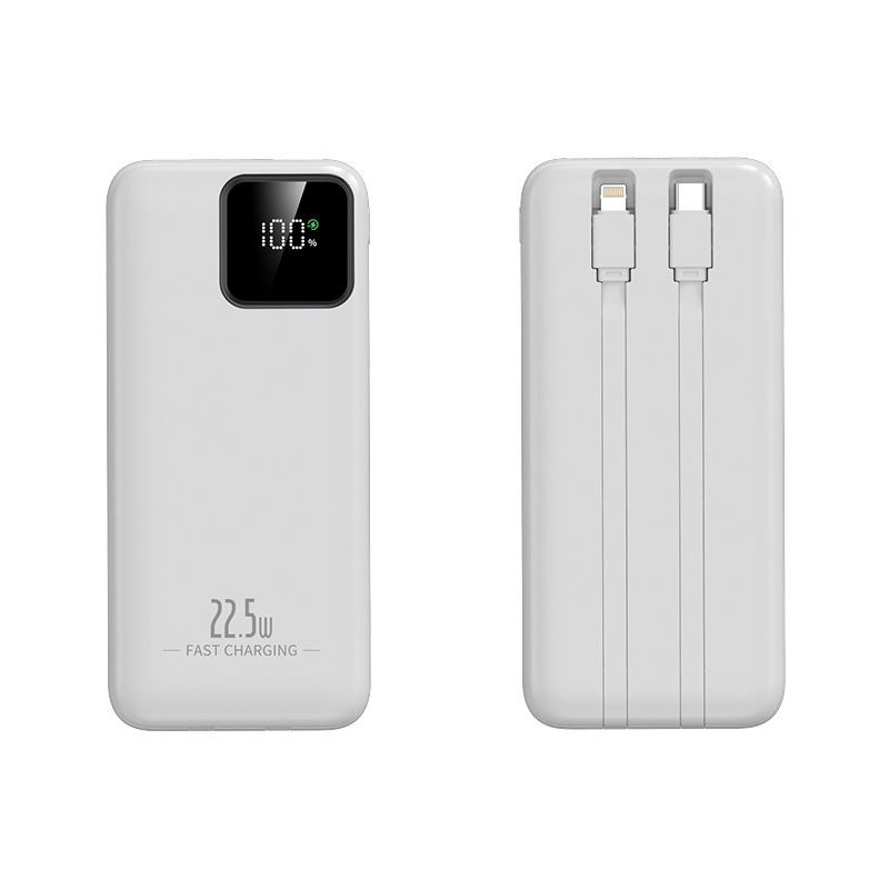 2025 Hot 30000mAh 22.5W Power Bank Super Fast Charging Powerbank Portable Mobile Power With 2 Wire for iPhone Samsung xiaomi
