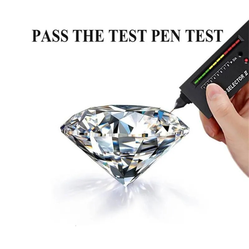 Pass Diamond Test S925 Silver Ring Total 0.5 Carat Wedding Diamond Rings Bridal Jewelry Accessories 250219