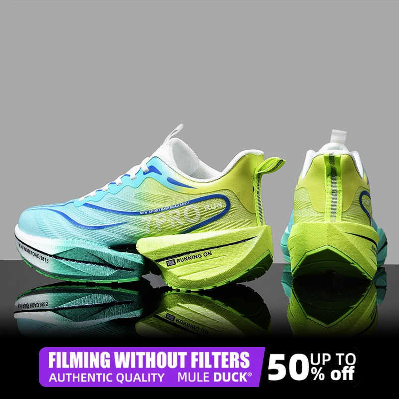 Marath Air Cushi Carb Plate Sports Running Shoes Men Breathable Lightweight Wen Cfortable Nskid Speciality Sneakers Z250318