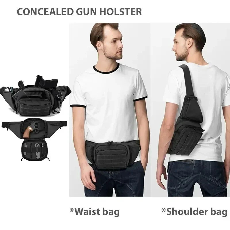 Tactical Multi-function Waist Pack Fanny Packs for Men Nylon Shoulder Hiking Mobile Phone Bag Sports High-capacity Waist Bag 250221