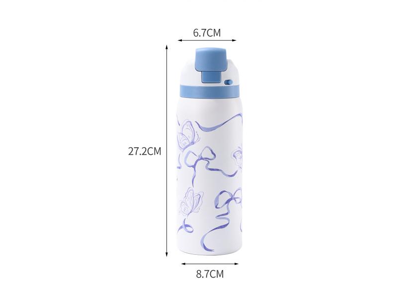 Owala Water Bottles Cat Design Cup Vacuum Flasks Thermoses Drinkware Thermo Stainless Steel Tumblers Thermal Original Cold Coffee Mugs 24oz 32oz 0408