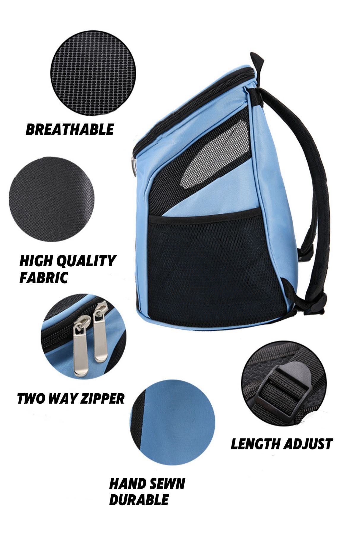 Foldable Outdoor Travel Pet Carrier - Large Capacity Breathable Mesh Dog Bag