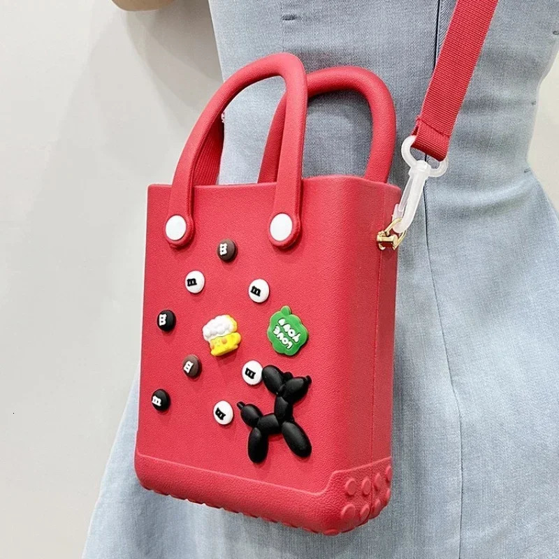 Beach Bag Waterproof and Washable Handbag EVA Beach Basket Travel Camping Small Handbag Shoulder Bags for Woman Ladies 250221