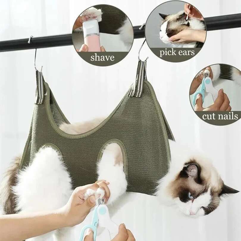 Dog Grooming Hammock Fixed Bath for Nail Cutting Anti Scratch Trimming Restraint Bag Cat Beauty Hanging Pet Supplies