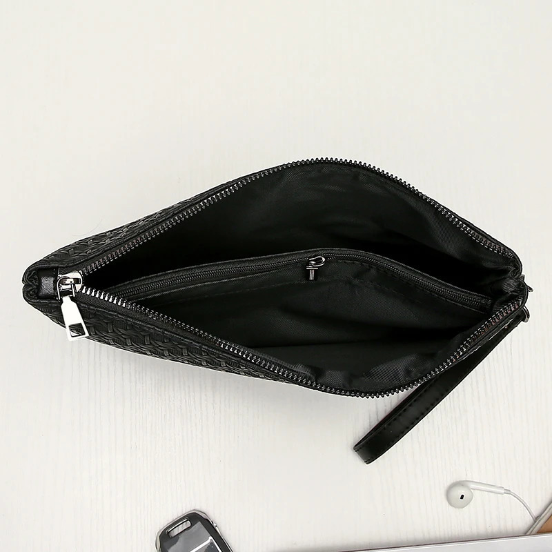 Fashion Business Men Day Clutch Phone Bag High Quality PU Leather Money Handbag Casual Male Cardholder Case 250213