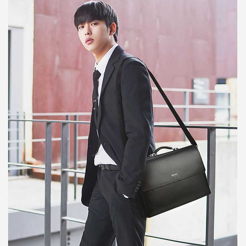 Fashion Leather Briefcase For Men Designer Work Business Tote Bags Handbag Cross Shoulder Square A4 Side Crossbody Laptops Bag Z250220