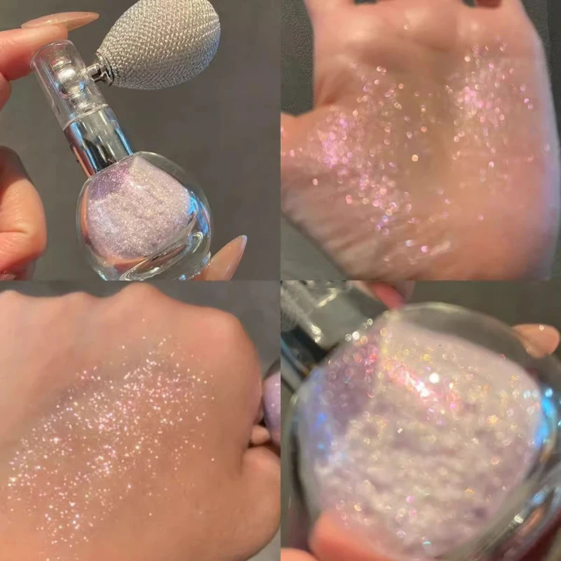 Highlighter Powder Spray Diamond Body Liquid Highlight High Gloss Glitter For Face Body Makeup Shimmer Sparkle Powder Cosmetics 250221