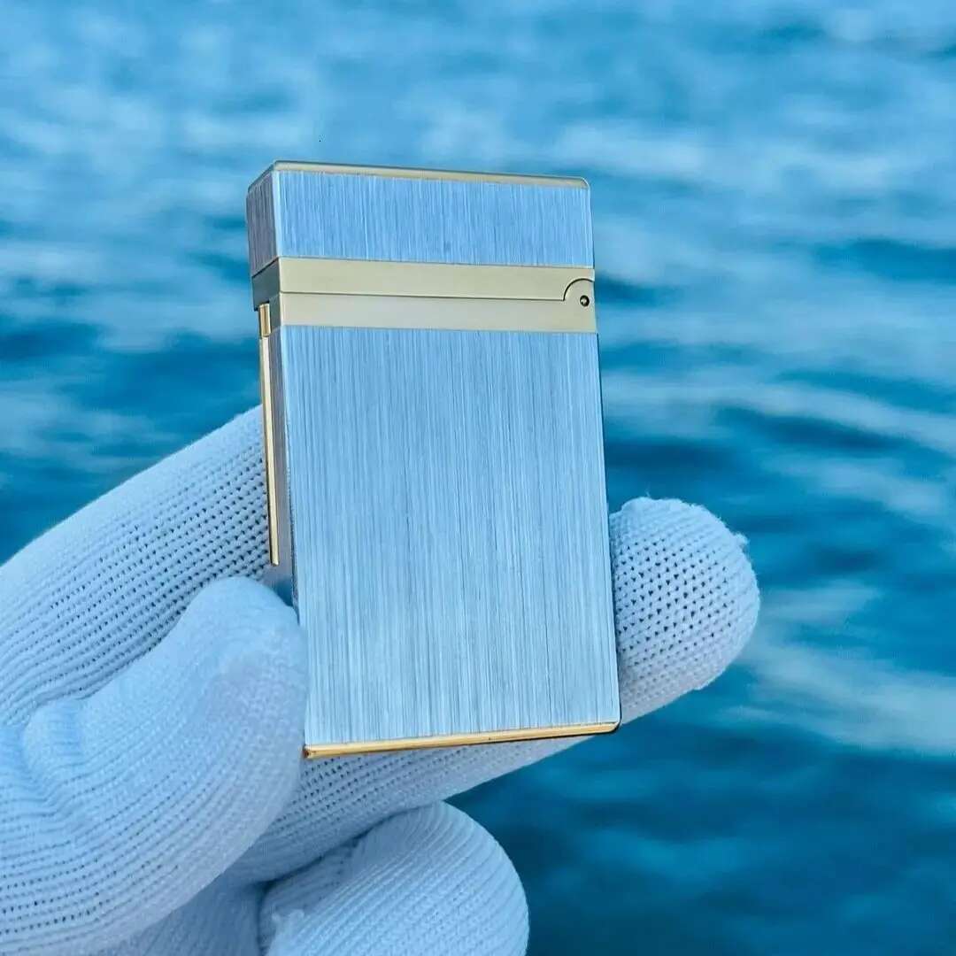 Gas Lighter Bright Sound Brushed Smoking Gadgets Metal Brass Best Choice Gift Dupont For Men R Collection