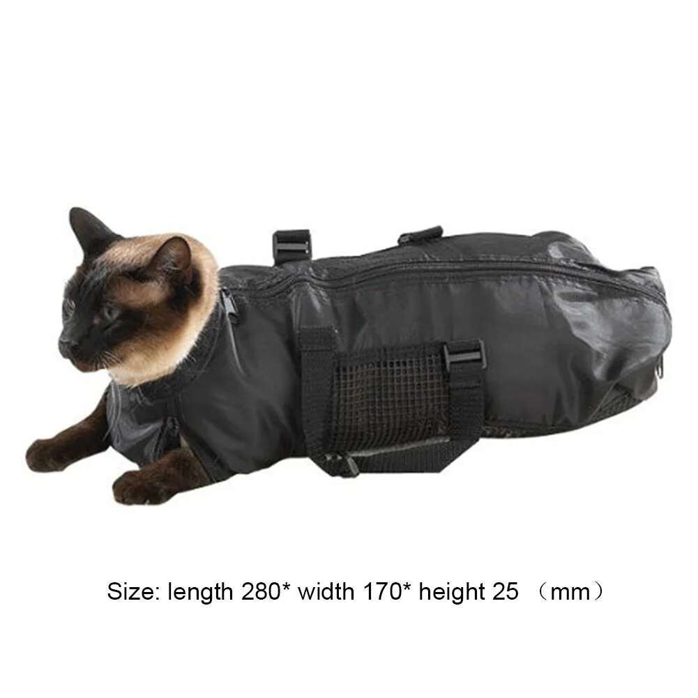 Mesh Cat Grooming Bathing Bag Oxford Cloth Washing Bags For Pet Nail Trimming Anti Scratch Cleaning Shower Bite Restraint