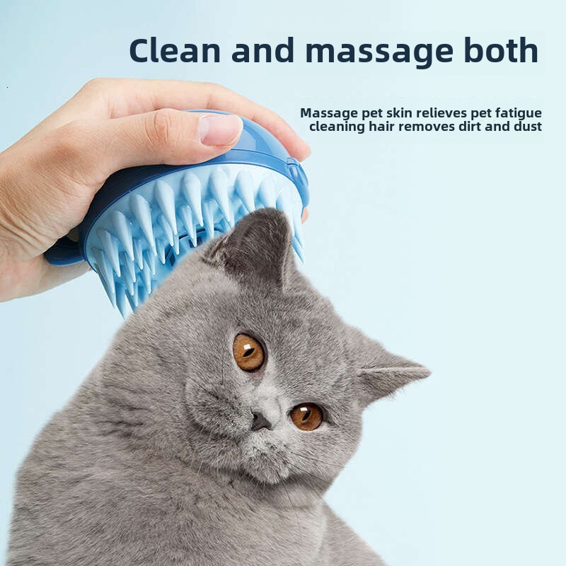 Cute Pet Pufferfish-inspired Dry and Wet Dual-function Brush: Ideal for Cleaning Dogs and Bathing Cats