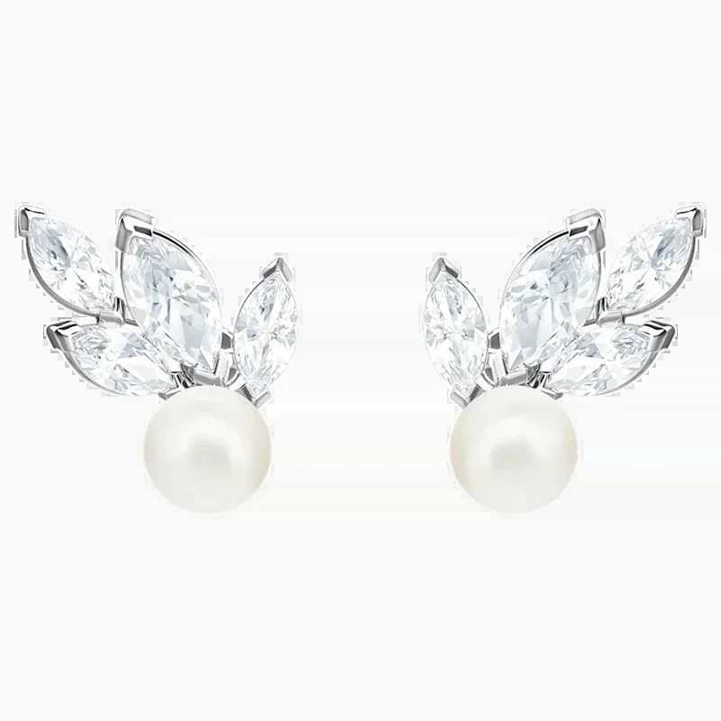 Stud 2024 S925 Silver Fashion New Matrix Large Ear Ring Rectangle Cut Blue Pink Green Womens Romantic Jewelry Gift J250217 2STL1