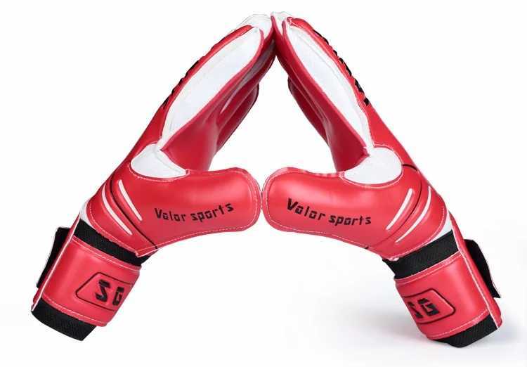 Janus NEW Goalkeeper Goalie Keeper GK Gloves Finger Protect Saving Size 7 8 9 10 RED Free ShipXJ250221