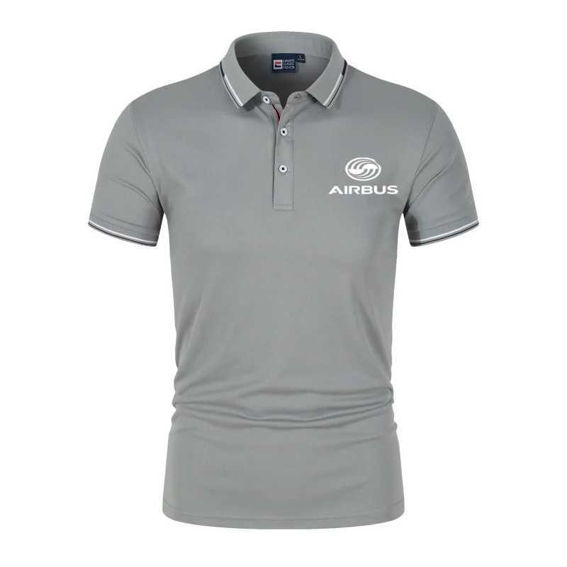 Men's Polos Polo shirt Airbus aviation flight collar T-shirt Airbus fan A320 mens polo T-shirt spring and summer mesh cotton short sleeved mens t