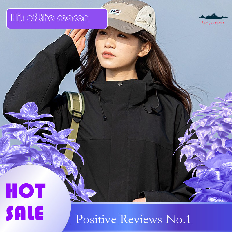 Ddmyoutdoor Spring New Couple S Color Blocked Jacket With Detachable Cap Waterproof And Windproof Suit Single Jacket Hiking Suit Jackets