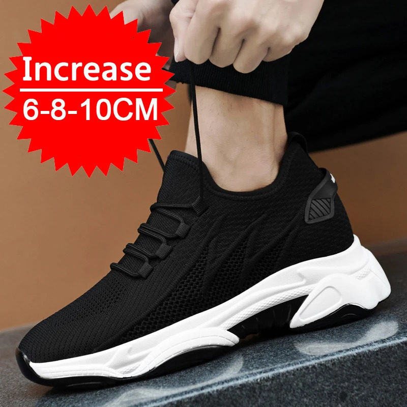 Sneakers Casual Heightening 8cm Height Increase For Men Summer Breathable 6cm Elevator Shoes 10cm Insole Taller 250318