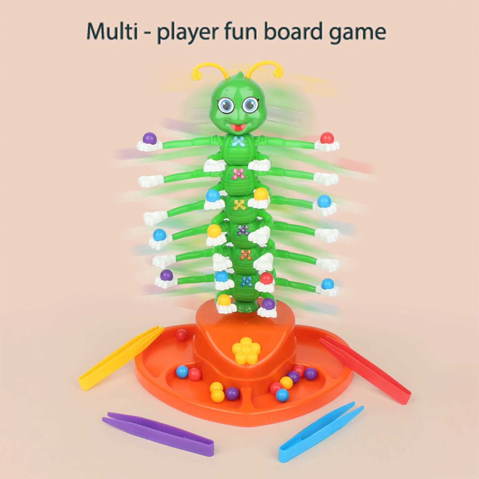 Electric Swing Dancing Fun Caterpillar Toy Novel Par Board With Sound Effect Compete To Place Colorful Bead Game Free shipping