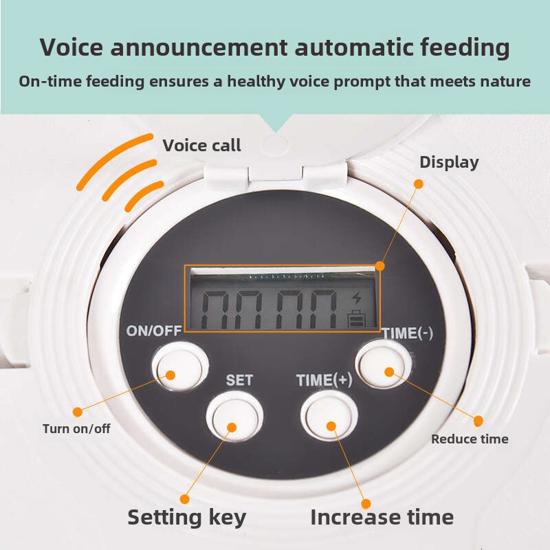 Smart Pet Feeder, 6-Compartment Timed and Portion-Control Automatic Food Dispenser for Dogs and Cats