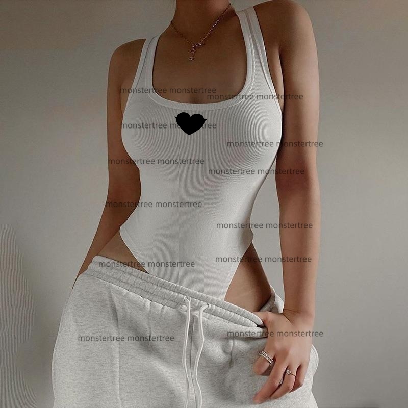 New women's jumpsuit, new knitted vest, designer embroidered vest, sleeveless breathable knitted pullover, women's sports top