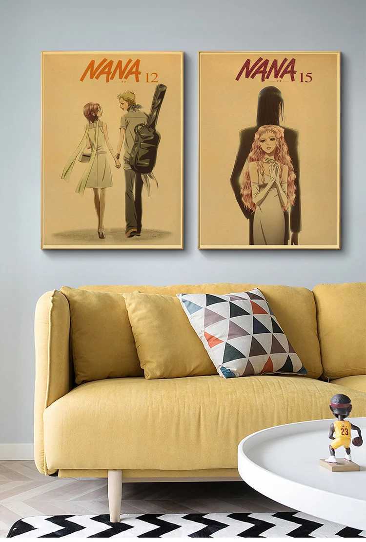 Japan Anime NANA Character Posters Living Ro Bar Cafe Quality Canvas Vintage Style Cics Painting Art He Wall Decor Picture Y250218