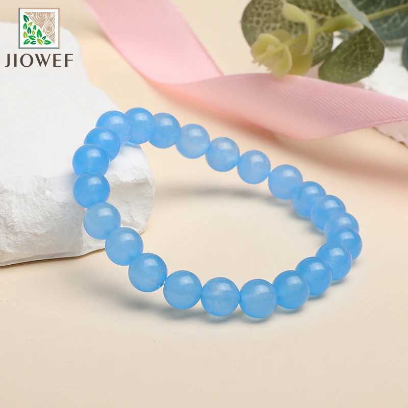 Light Blue Quartzite Bracelets Homme Quartz Lava Tiger Eye Bracelet Made of Natural Stone Jewelry for Women Gifts 6/8/10/12mm W250221