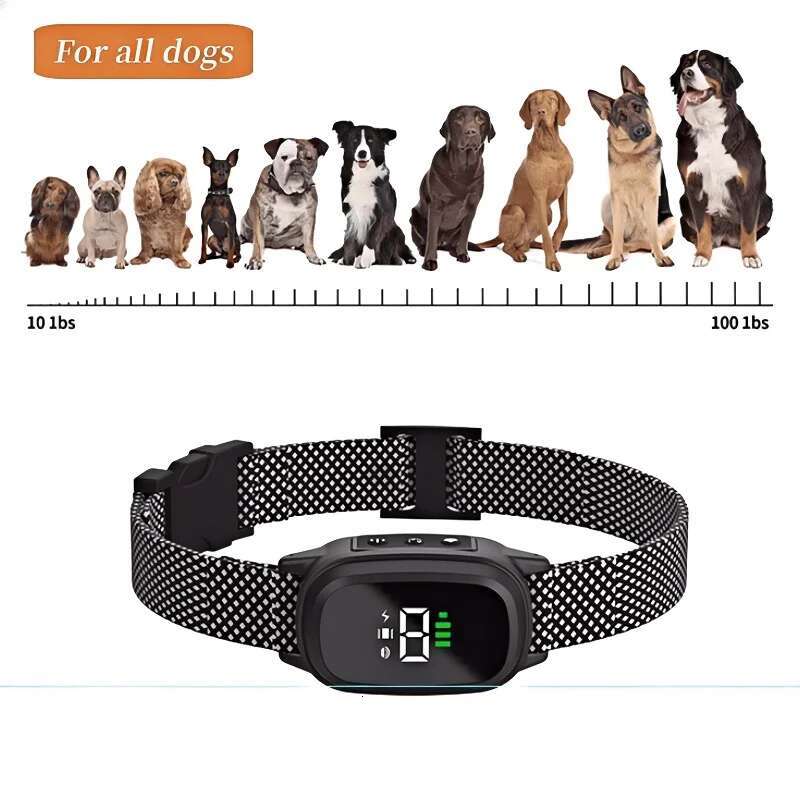 Automatic Anti Barking Collar, Rechargeable Bark Stopper, Stop Barkin, Electric Training Collar for Dog