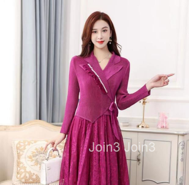 pleated autumn and winter new dress large skirt medium long style elegant long skirt