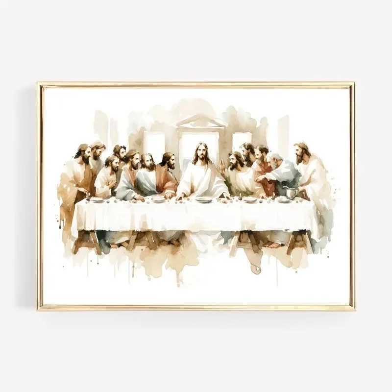 Jesus Sketch Canvas Posters Bible Verses Shepherd Faith Prints Painting Decor Wall Art Poster Living Room Decor Y250218