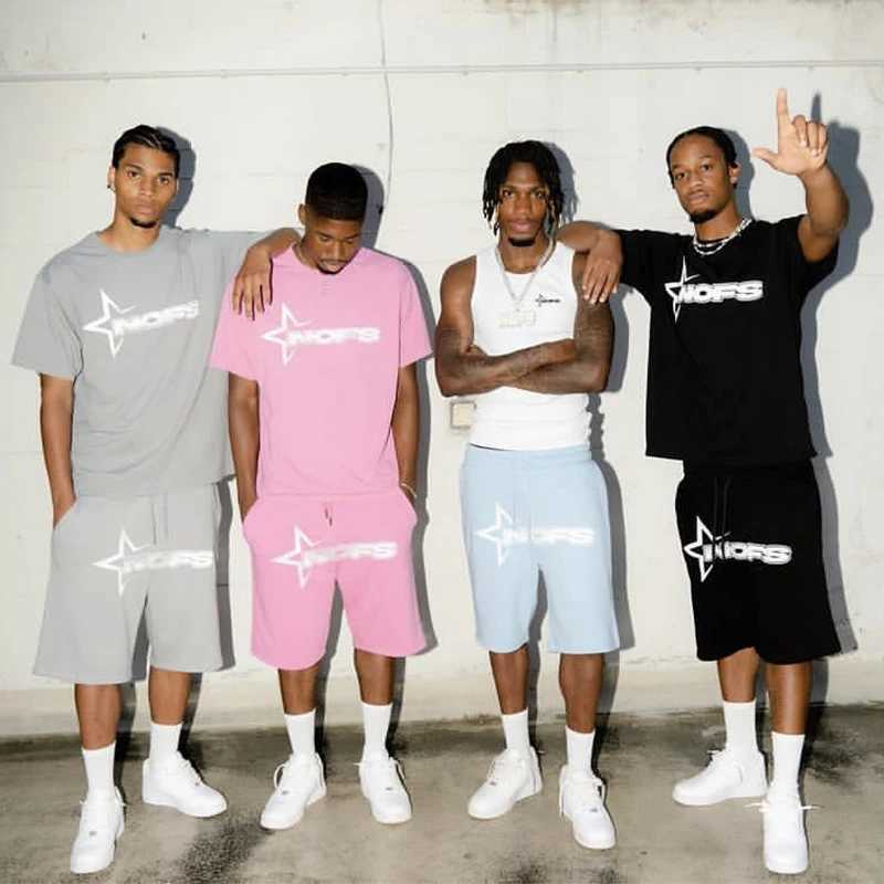 Summer Casual Sports Suit For Men Comfortable Breathable Clothing Running Sets Fitness Tracksuit T-shirt+Shorts Two-Piece SetXJ250221
