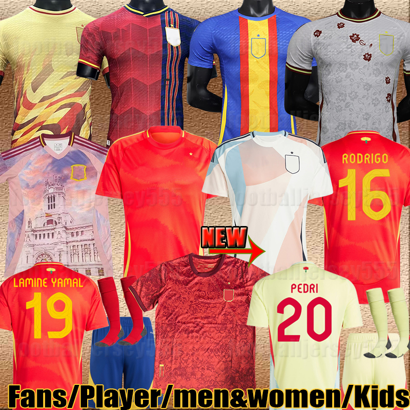 24 25 Euro Spain soccer jerseys ANSU FATI GERARD espagne GAVI CUBARSI 2025 RODRIGO Spanish Player spanien YAMAL football shirts NEW women kids kit camiseta