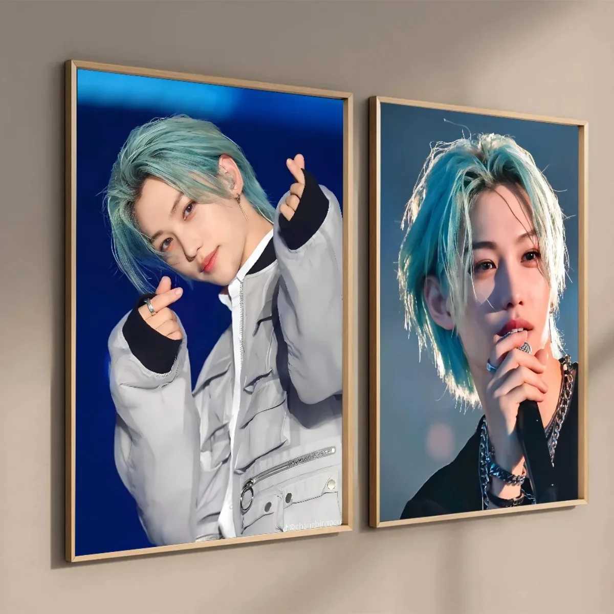 Felix Stray Kids K Sea Newspaper Print He Lives in Ro Bedro Entrance Bar Cafe Art Canvas Decoration Y250218