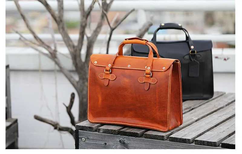 high quality luxury genuine leather men briefcase business casual designer organizer real cowhide anti-theft work messenger bag Z250220