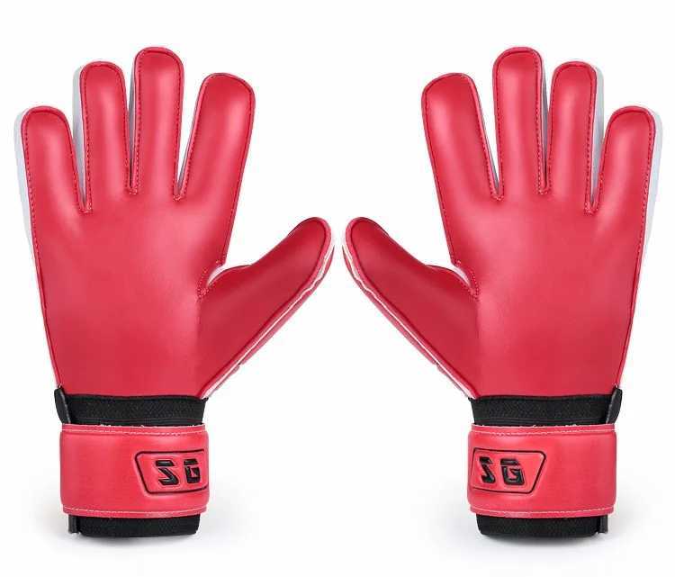 Janus NEW Goalkeeper Goalie Keeper GK Gloves Finger Protect Saving Size 7 8 9 10 RED Free ShipXJ250221