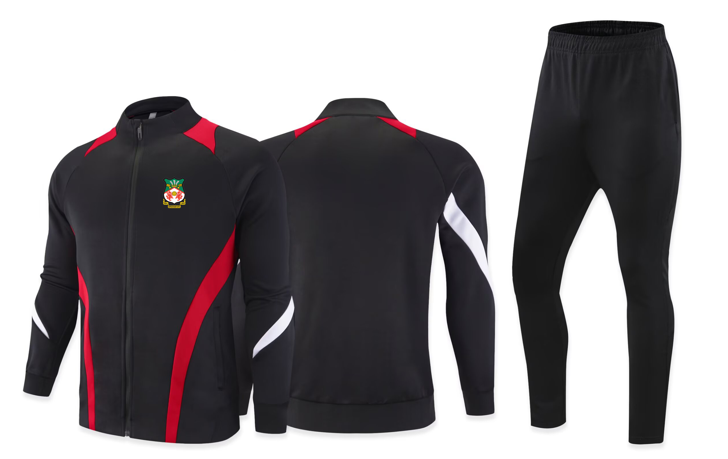 3XL 4XL Wrexham Football Club Soccer Sets Tracksuits long sleeved casual coat jacket football sportswear child men outdoor sweatshirt jogging suit