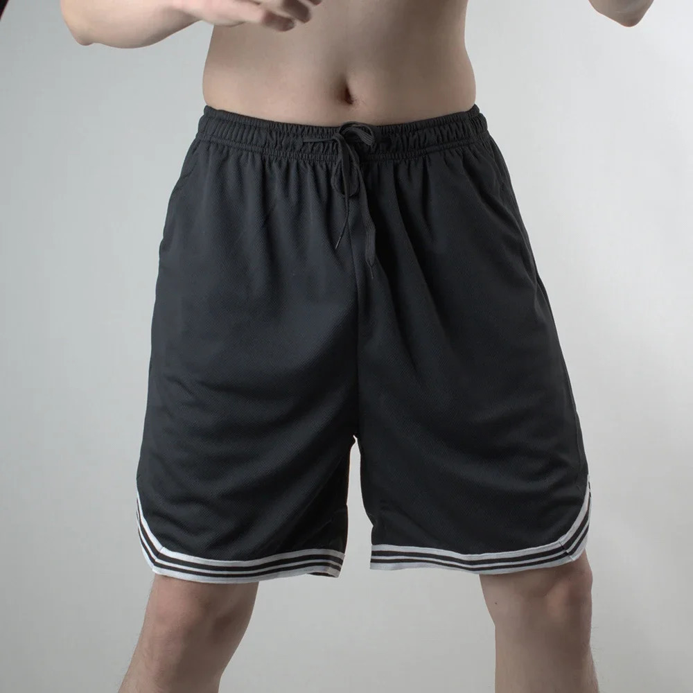 1PC Mens 20 Inch Basketball Shorts Quick-Dry Loose Sports Training Gym Short Pants with Pockets Summer 2025 Running Shorts 250310