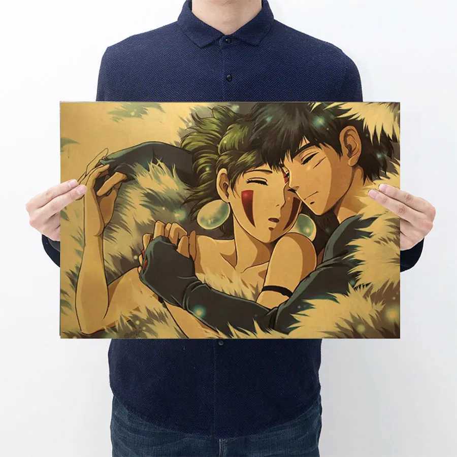 ic Miyazaki Anime Poster Print Ponyo on The Cliff Cartoon Canvas Painting Living Ro Wall He Decor Picture Abstract Art Y250218