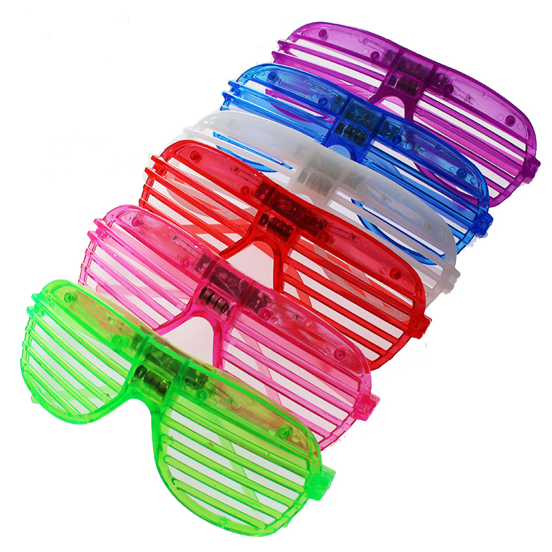 Shutters LED Light Glasses Light Up Kids Toys Christmas Party Supplies Decoration Glowing Sunglasses Glasses 6 Colors